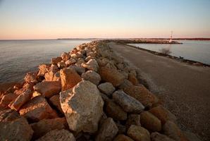 Breakwater along Lake Winnipeg photo