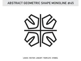 Geometric Monoline Lineart Line Shape Abstract Free Vector