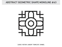 elemento ornamento forma geométrica monoline línea abstracta vector libre