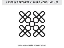 Abstract Geometric Monoline Lineart Line Vector Shape Free