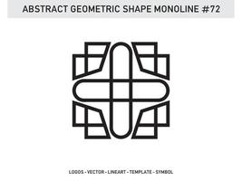 Abstract Geometric Monoline Lineart Line Vector Shape Free