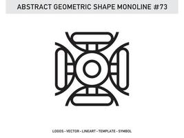 Abstract Geometric Monoline Lineart Line Vector Shape Free