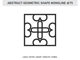 Abstract Geometric Monoline Lineart Line Vector Shape Free