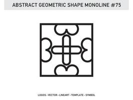 Abstract Geometric Monoline Lineart Line Vector Shape Free