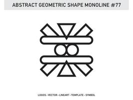 Abstract Geometric Monoline Lineart Line Shape Free Vector