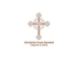 The Cross is a Symbol of Catholic Christianity Religion The Church of Jesus Design Icon vector