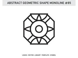 ornamento geométrico monoline forma línea abstracta vector libre