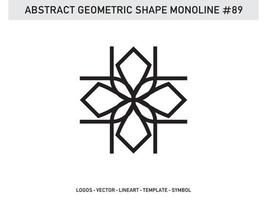 ornamento forma geométrica monoline línea abstracta vector libre