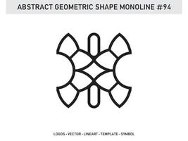 lineart geométrico línea forma monoline resumen vector diseño libre