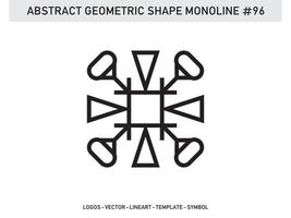 Monoline Abstract Geometric Lineart Line Shape Free Vector Design