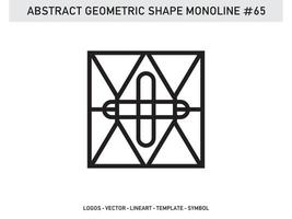 elemento ornamento forma geométrica monoline línea abstracta vector libre