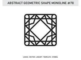 Abstract Geometric Monoline Lineart Line Shape Free Vector