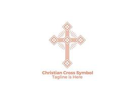 The Cross is a Symbol of Catholic Christianity Religion The Church of Jesus Design Icon vector