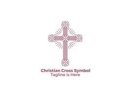 The Cross is a Symbol of Catholic Christianity Religion The Church of Jesus Design Icon vector