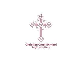 The Cross is a Symbol of Catholic Christianity Religion The Church of Jesus Design Icon vector