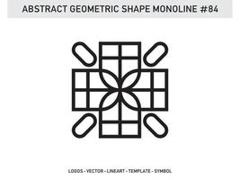 ornamento geométrico monoline forma línea abstracta vector libre