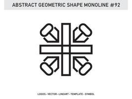 lineart geométrico línea forma monoline resumen vector diseño libre