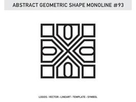 Geometric Lineart Line Shape Monoline Abstract Vector Design Free