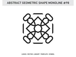 Monoline Abstract Geometric Lineart Line Shape Free Vector Design