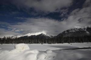 Rocky Mountains in winter photo