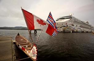 Cruise liner at dock in Prince Rupert photo