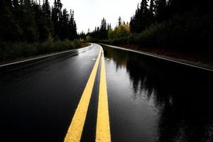 Wet Cassiar Highway through Northern British Columbia photo