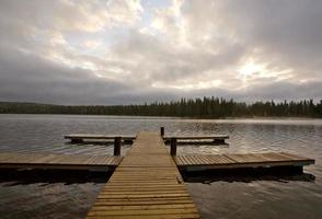 Docks at the Narrows Waskesui Saskatchewan photo