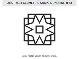 Abstract Geometric Monoline Lineart Line Vector Shape Free