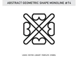 Abstract Geometric Monoline Lineart Line Vector Shape Free