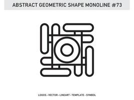 Abstract Geometric Monoline Lineart Line Vector Shape Free