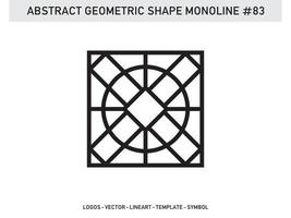 ornamento geométrico monoline forma línea abstracta vector libre