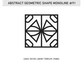 lineart geométrico línea forma monoline resumen vector diseño libre