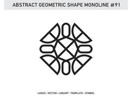 Geometric Lineart Line Shape Monoline Abstract Vector Design Free