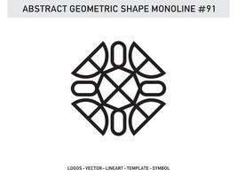 lineart geométrico línea forma monoline resumen vector diseño libre