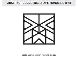 Geometric Monoline Shape Abstract Free Vector