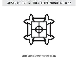 Geometric Monoline Shape Abstract Free Vector