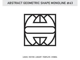 Geometric Monoline Lineart Line Shape Abstract Free Vector