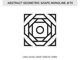 Abstract Geometric Monoline Lineart Line Shape Free Vector