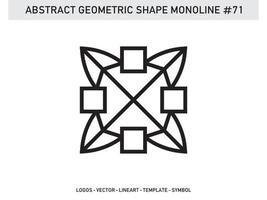 Abstract Geometric Monoline Lineart Line Vector Shape Free