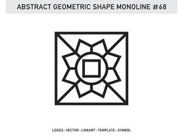 abstracto geométrico monoline lineart línea forma vector libre
