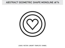 Abstract Geometric Monoline Lineart Line Vector Shape Free