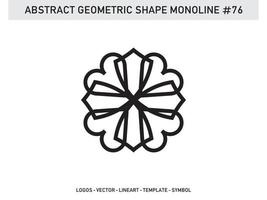 Abstract Geometric Monoline Lineart Line Shape Free Vector