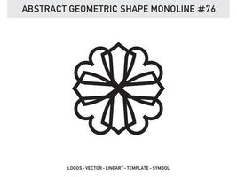 Abstract Geometric Monoline Lineart Line Shape Free Vector