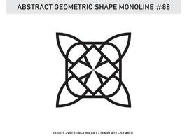 ornamento forma geométrica monoline línea abstracta vector libre