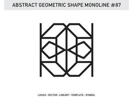 ornamento forma geométrica monoline línea abstracta vector libre