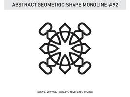 Geometric Lineart Line Shape Monoline Abstract Vector Design Free