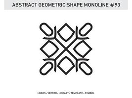 lineart geométrico línea forma monoline resumen vector diseño libre