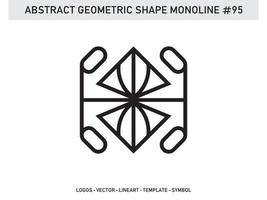 lineart geométrico línea forma monoline resumen vector diseño libre