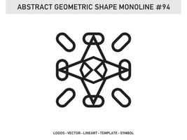 Geometric Lineart Line Shape Monoline Abstract Vector Design Free