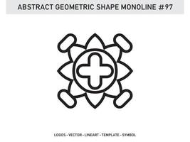 Monoline Abstract Geometric Lineart Line Shape Free Vector Design